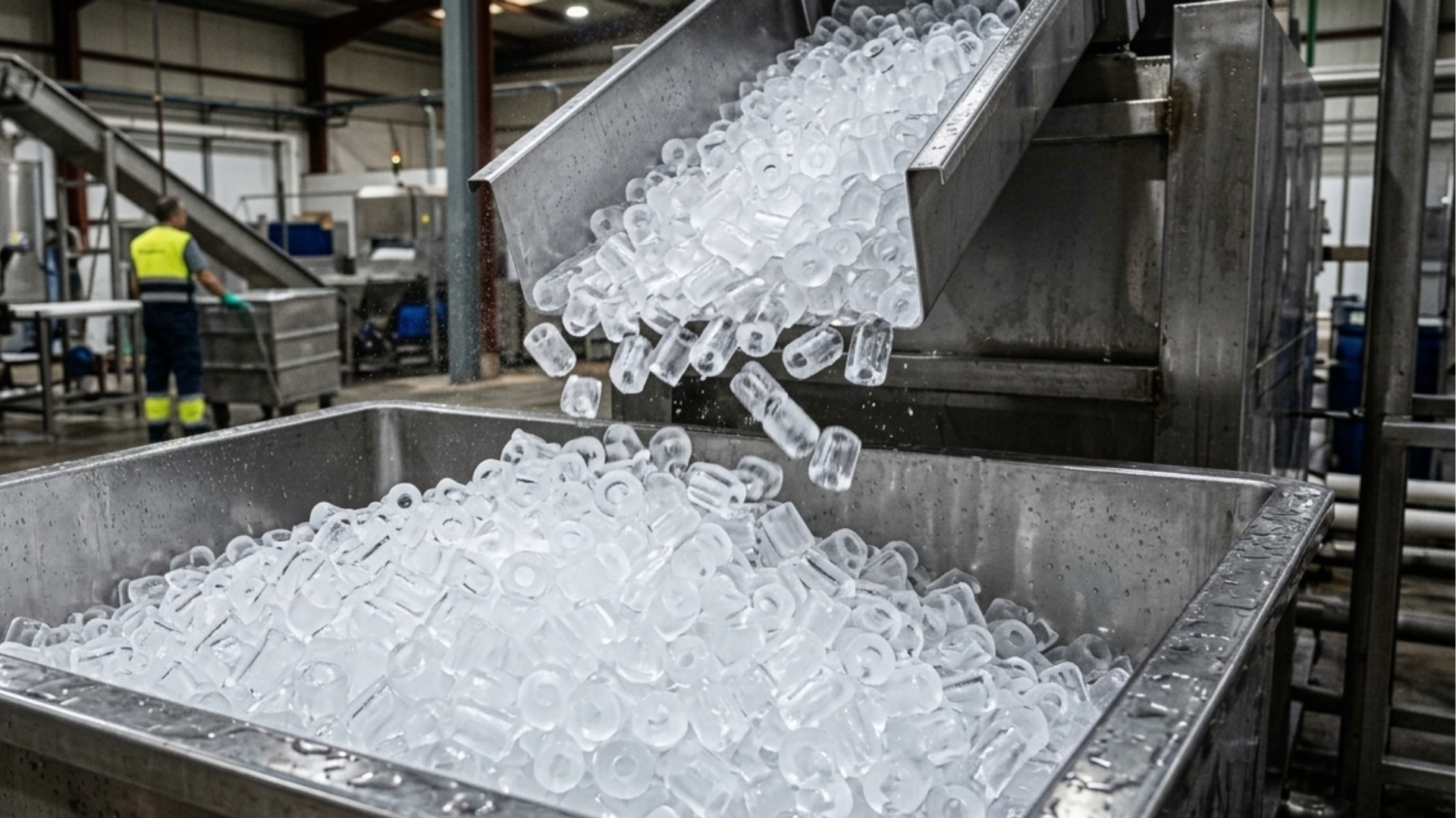 Hielo en tubo para operación comercial
